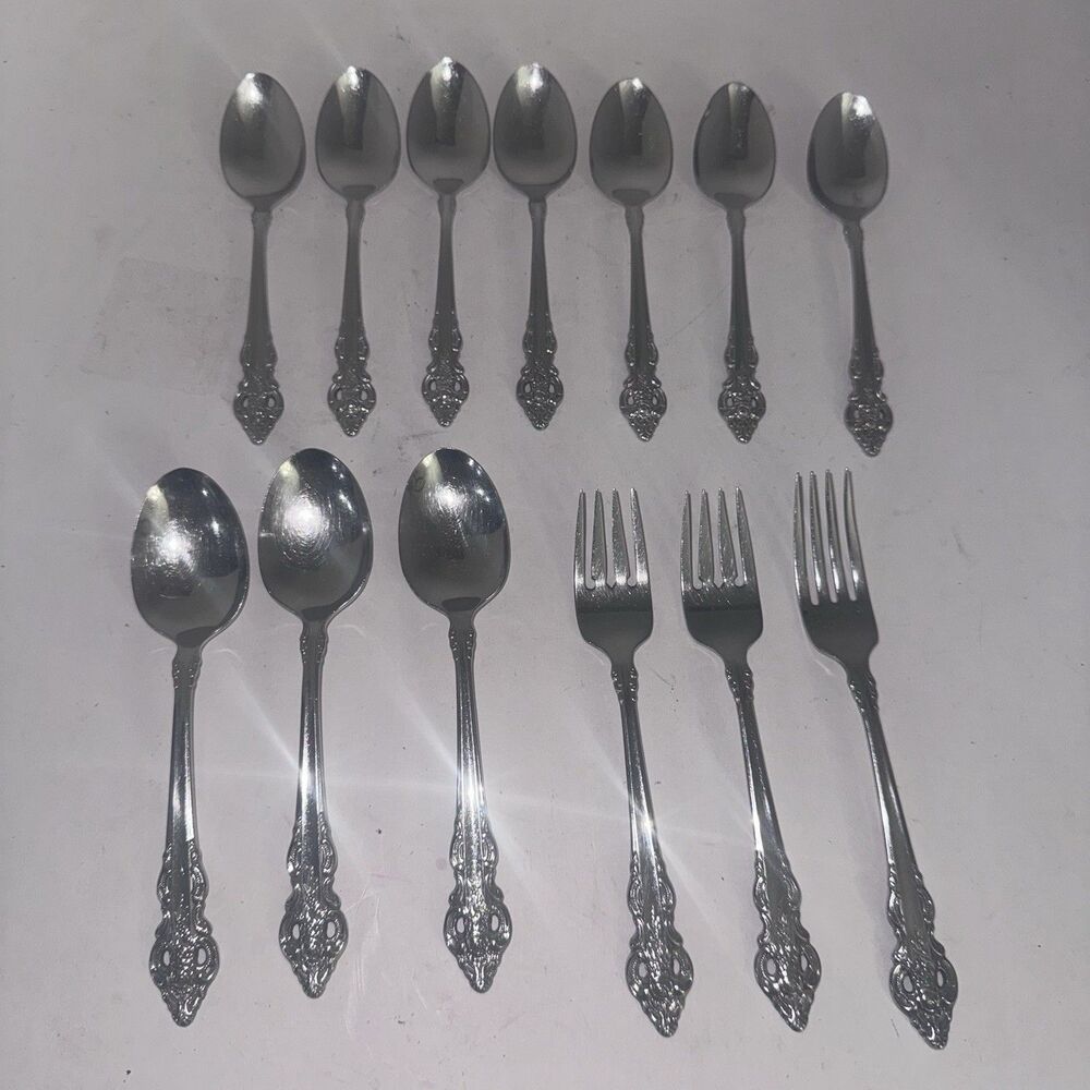 Oneida Community Renoir Pembrooke Stainless Flatware 13 Pc Mixed Lot
